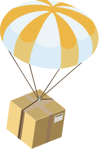 Box with a Parachute